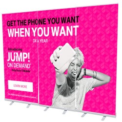 RETRACTABLE ROLL UP WALL DISPLAY SHOWCASE KIT - 3 STANDS