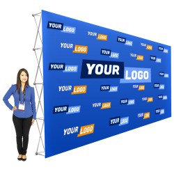 20 ft. RPL Fabric Pop Up Backdrop - 8ft or 10ft height Straight Graphic Package 20 ft. RPL Fabric Pop Up Backdrop - 8ft or 10ft height Straight Graphic Package