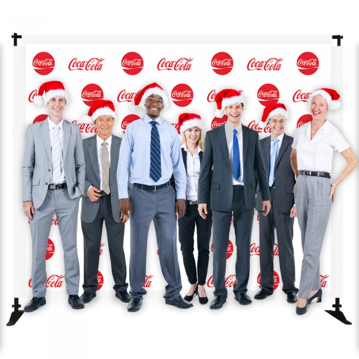  10x8 FABRIC STEP AND REPEAT BANNER STAND | PRINT AND STAND PACKAGE