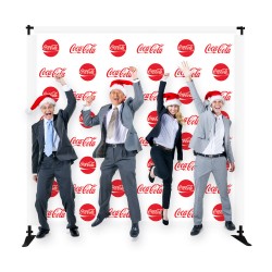 8x8 FABRIC STEP AND REPEAT BANNER STAND | PRINT AND STAND PACKAGE  8x8 FABRIC STEP AND REPEAT BANNER STAND | PRINT AND STAND PACKAGE